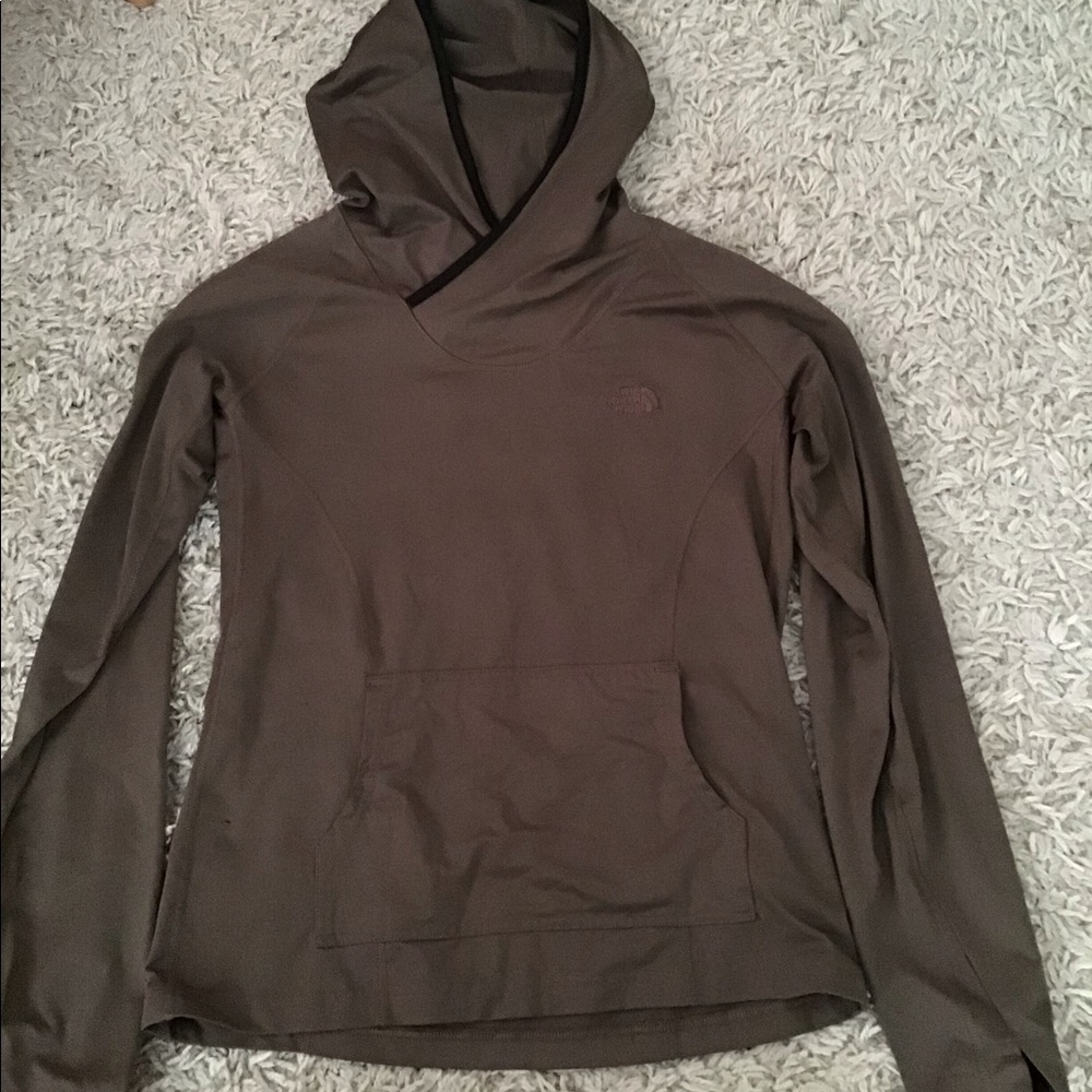 North Face Brown Hooded Pull-Over sz M
